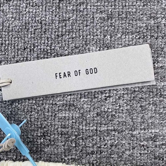 Fear Of God Fg7c Flocked Print Vintage White Drawstring Shorts - Picture 5 of 8